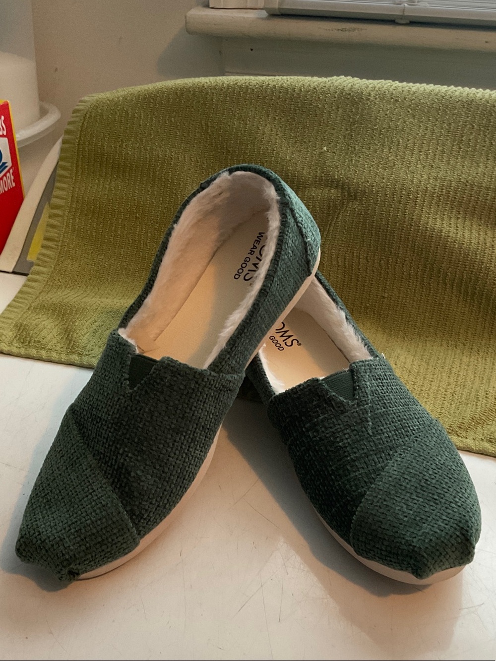 Toms Women's Dark Green Slip-On Flats